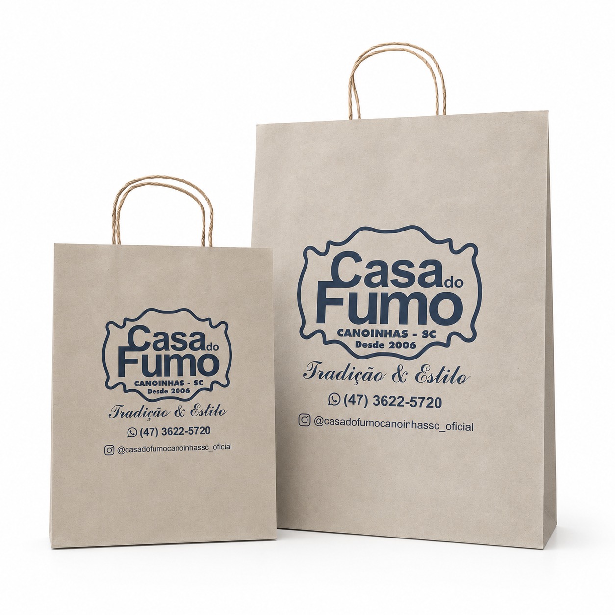 Saco kraft Casa do Fumo